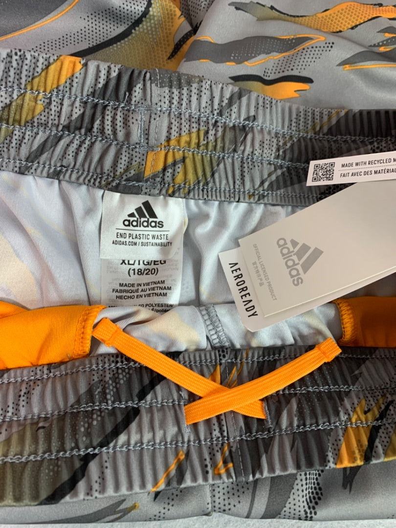 XL (18/20) Adidas Youth Boys New Pull On Tiger Gray Shorts AH5619