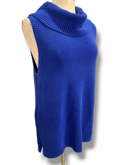 Size XL Talbots Womens Sleeveless Chunky Knit Cowl Neck Sweater