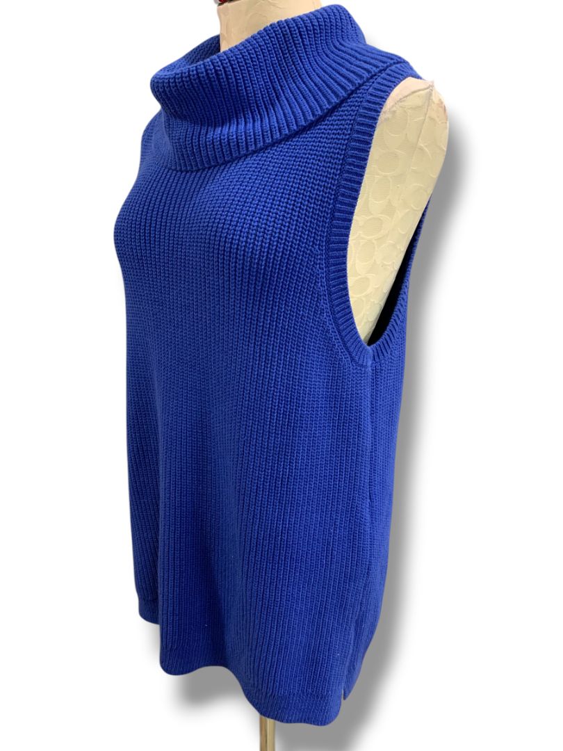 Size XL Talbots Womens Sleeveless Chunky Knit Cowl Neck Sweater
