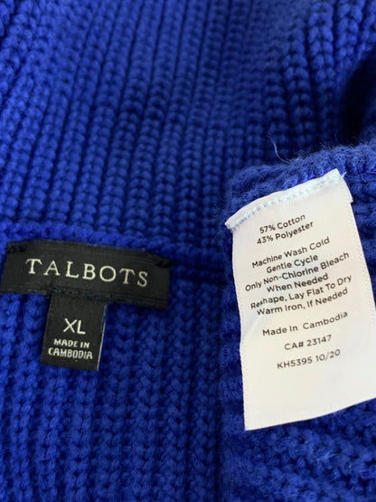 Size XL Talbots Womens Sleeveless Chunky Knit Cowl Neck Sweater