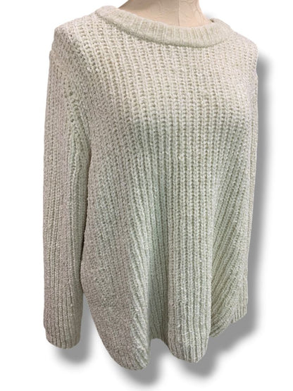 Size XL Talbots Womens Chenille Ivory Sweater Soft Chunky Knit
