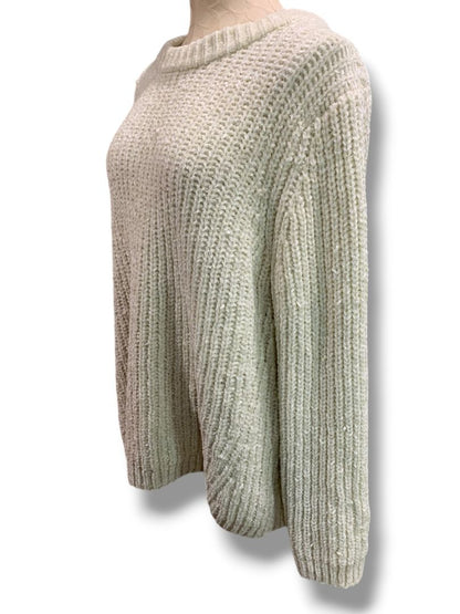 Size XL Talbots Womens Chenille Ivory Sweater Soft Chunky Knit