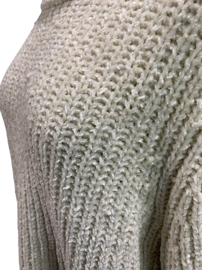 Size XL Talbots Womens Chenille Ivory Sweater Soft Chunky Knit