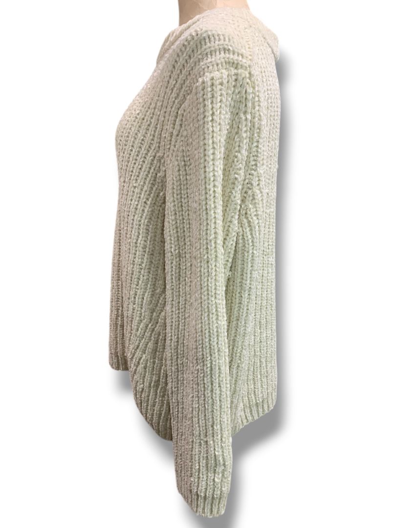 Size XL Talbots Womens Chenille Ivory Sweater Soft Chunky Knit