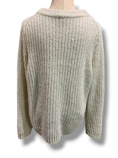 Size XL Talbots Womens Chenille Ivory Sweater Soft Chunky Knit