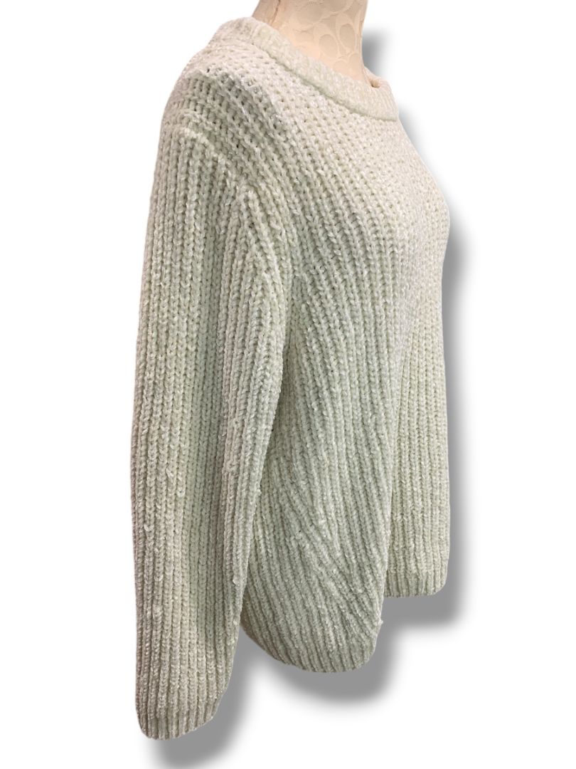 Size XL Talbots Womens Chenille Ivory Sweater Soft Chunky Knit