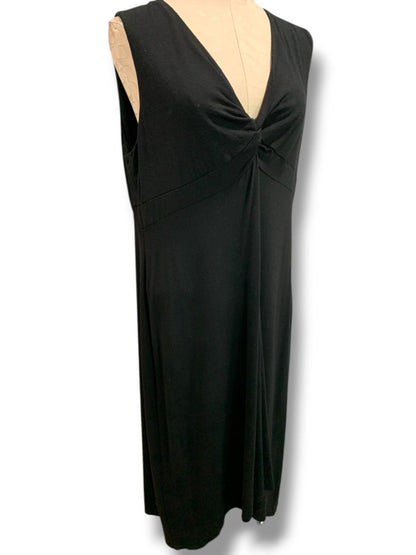 Size XL Chicos Black Hi Lo Hem Soft Knit Dress V-Neck Sleeveless