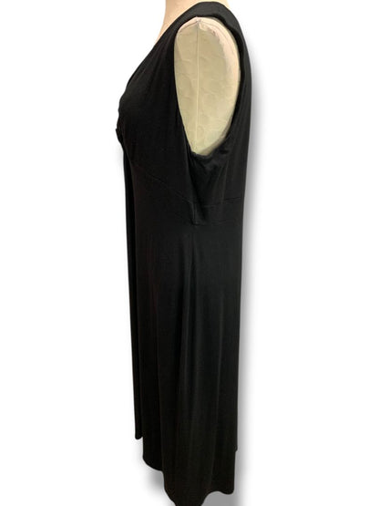Size XL Chicos Black Hi Lo Hem Soft Knit Dress V-Neck Sleeveless