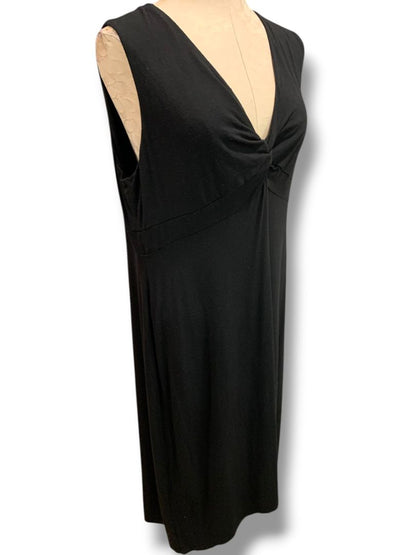 Size XL Chicos Black Hi Lo Hem Soft Knit Dress V-Neck Sleeveless