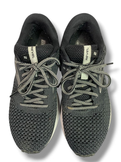 Size 8.5M Brooks Womens Charcoal Knit Revel Running Shoe Sneaker