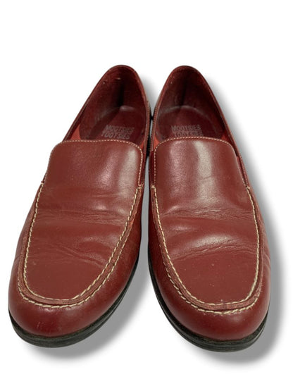 Size 9 Mootsies Tootsies Womens Dark Red Leather Loafers Shoes