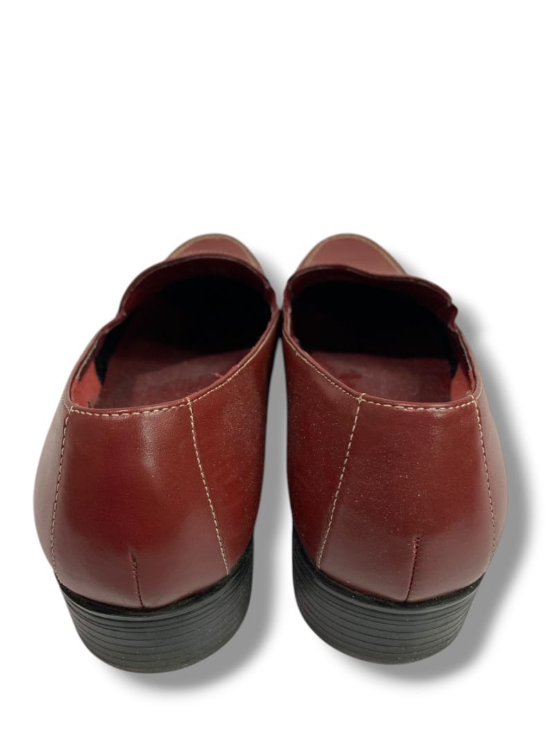Size 9 Mootsies Tootsies Womens Dark Red Leather Loafers Shoes