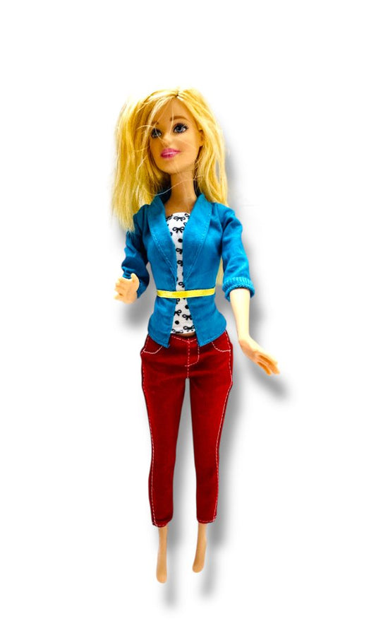 2013 Mattel Barbie Doll Fashionista Blazer Red Jeans