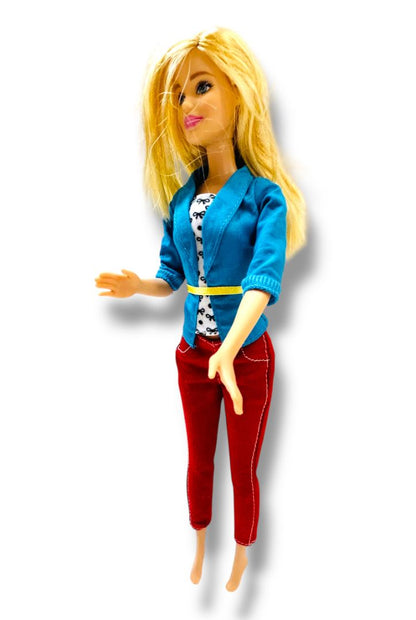 2013 Mattel Barbie Doll Fashionista Blazer Red Jeans