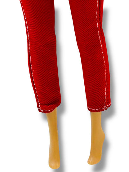 2013 Mattel Barbie Doll Fashionista Blazer Red Jeans