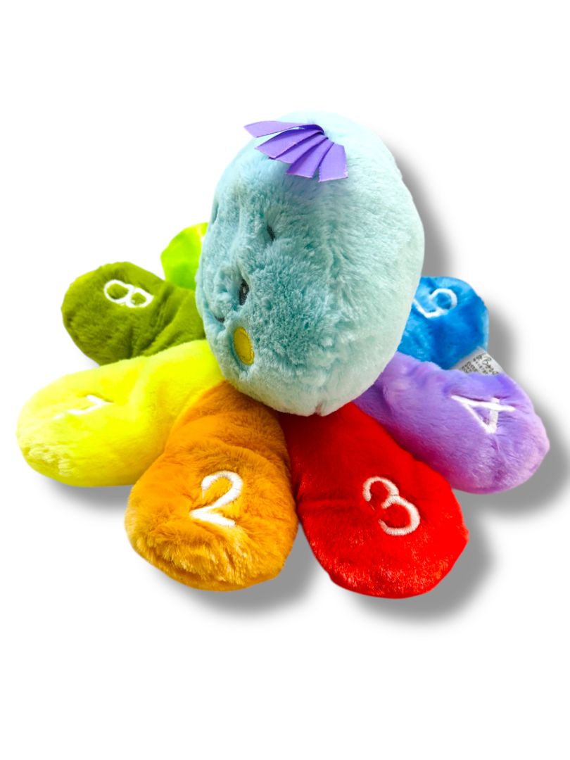 Count With Me Octopus 12" Plush Press Feet to Hear Counting 1-8