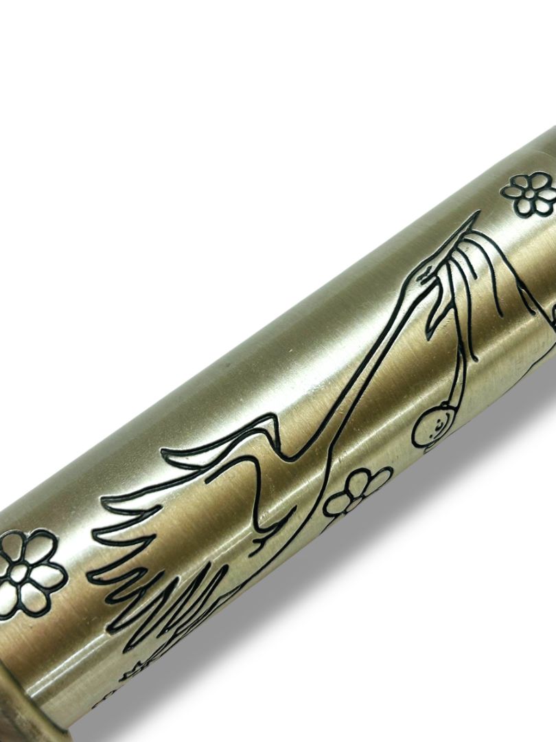 Pewter Silvertone Birth Certificate Holder Baby Gift Etched Engraveable