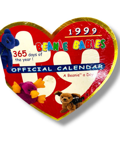 1999 Ty Beanie Babies Official Heart Shaped Calendar Heart Shaped Sealed