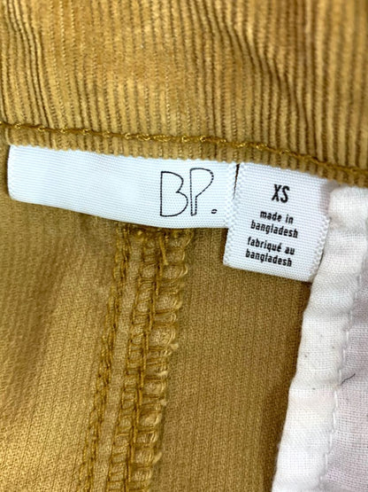 Size XS BP Coduroy Mini Skirt Zip Front Mustard Yellow 16" Length