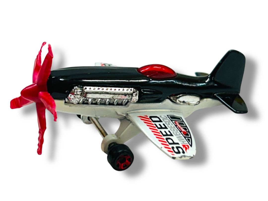 2004 Hot Wheels Thrill Racers "Mad Propz" Airplane Diecast Speed Trapper 3"