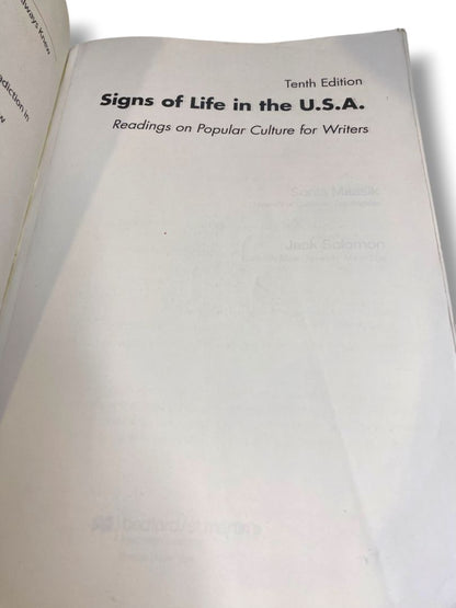 Signs of Life in the USA PaperbackMaasik Sonia Solomon 10th Edition