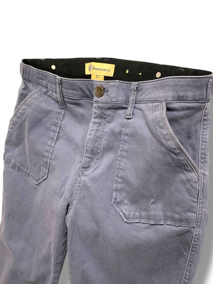 Size 10 Democracy Ab Technology Womens Gray Cargo Style Skinny Pants