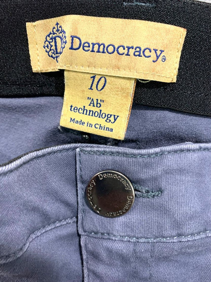 Size 10 Democracy Ab Technology Womens Gray Cargo Style Skinny Pants