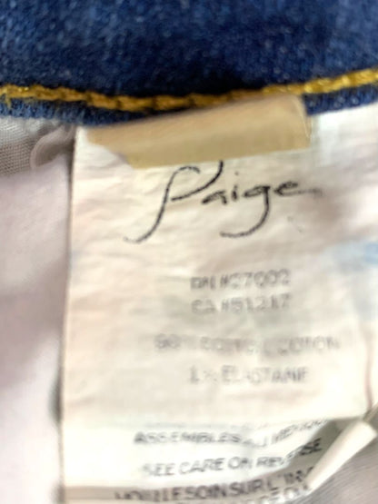 Size 26 Paige Womens Jean Shorts Distressed Denim 5" Inseam Raw Edge