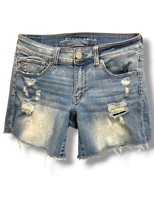 Size 8 American Eagle Super Super Stretch Womens Distressed Jean Shorts