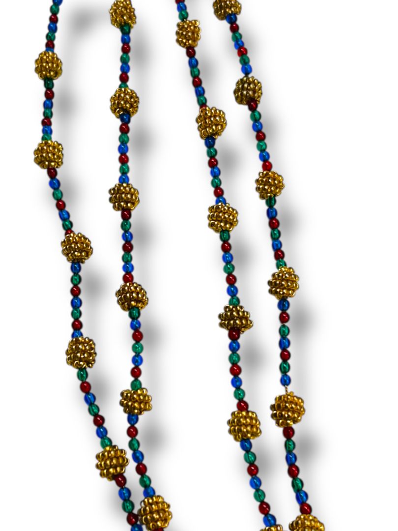 Anne Klein Beaded 38" Necklace Goldtone Jewel Tones