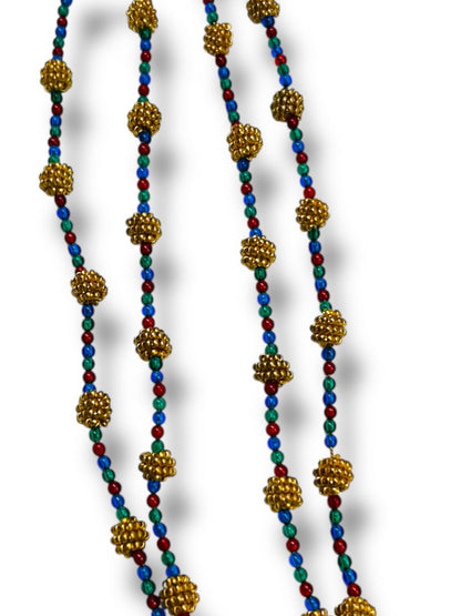 Anne Klein Beaded 38" Necklace Goldtone Jewel Tones