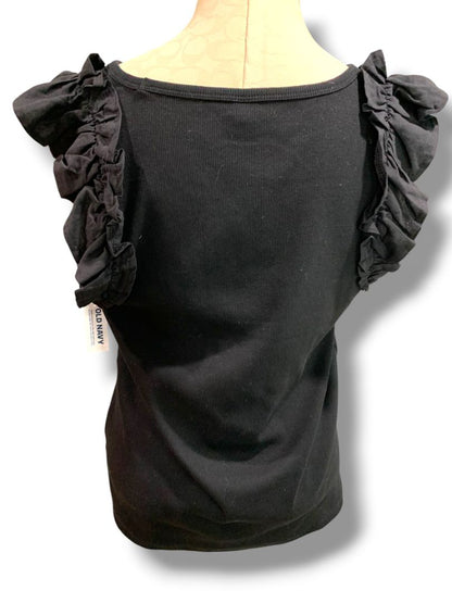 Size XL Old Navy Womens Black Ruffle Sleeve New Ribbed Tshirt