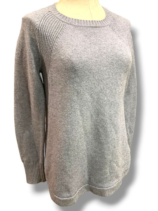 Medium Joan Vass Womens Gray Sweater Soft Crewneck