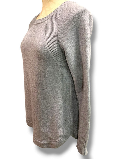 Medium Joan Vass Womens Gray Sweater Soft Crewneck