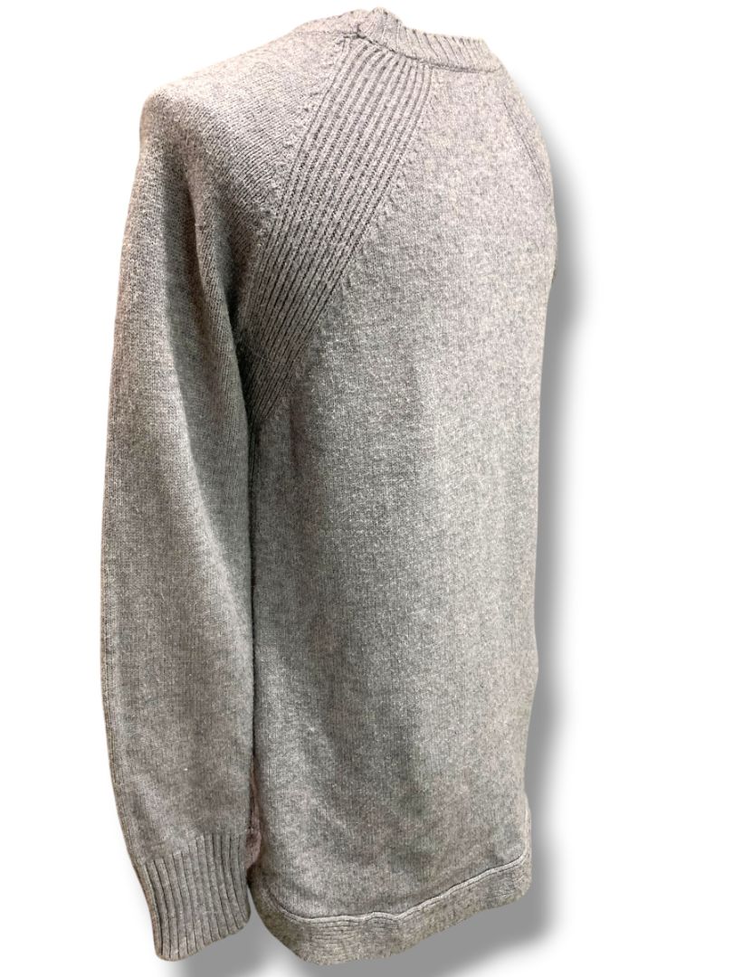 Medium Joan Vass Womens Gray Sweater Soft Crewneck