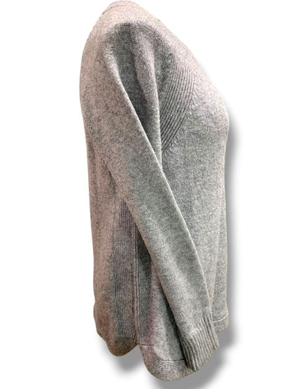 Medium Joan Vass Womens Gray Sweater Soft Crewneck