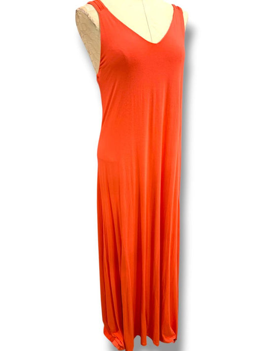 Medium C&C California Summer Soft Maxidress Orange Built In Bra Lining