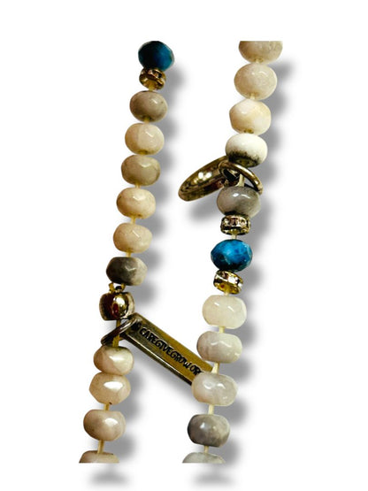 Liv N Grace Stretch Stone Beaded Bracelet Horseshoe Charm