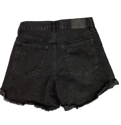 Size 0 Aeropostale Mom Short Distressed Black Jean Shorts Denim Womens