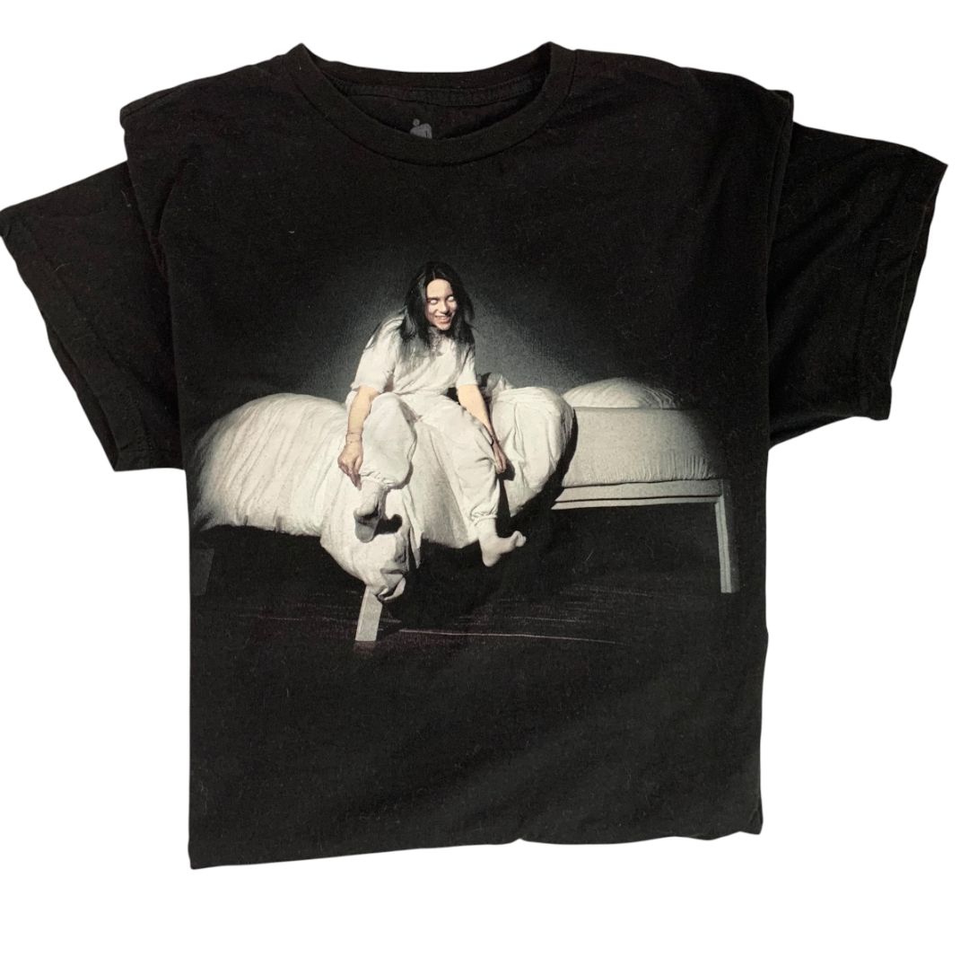 Medium Billie Eilish Womens Black Tshirt When We All Fall Asleep Tour