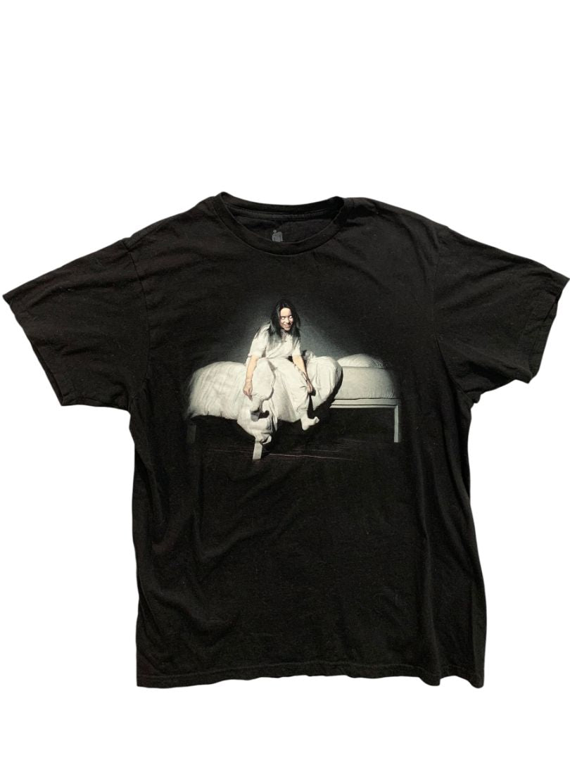 Medium Billie Eilish Womens Black Tshirt When We All Fall Asleep Tour