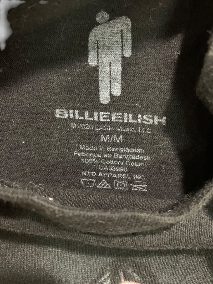 Medium Billie Eilish Womens Black Tshirt When We All Fall Asleep Tour