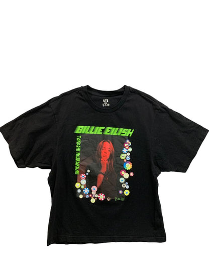 Medium Uniqlo UT Billie Eilish Takashi Murakami Womens Tshirt Black Neon