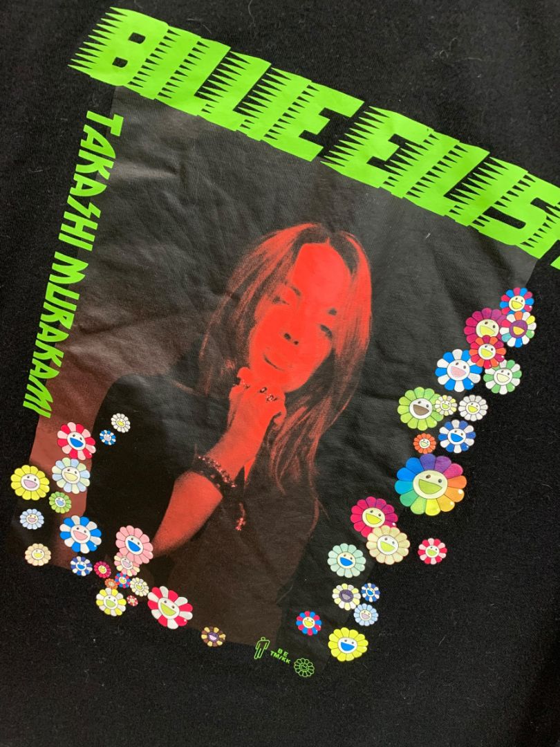 Medium Uniqlo UT Billie Eilish Takashi Murakami Womens Tshirt Black Neon