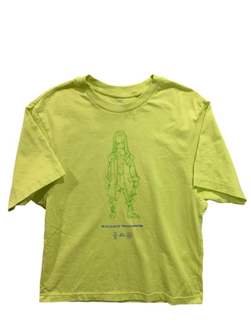 XS Uniqlo UT Billie Eilish Takashi Murakami Womens Tshirt Chartreuse
