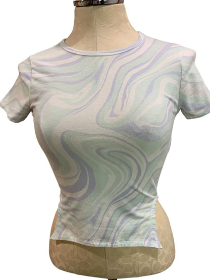 Small Hollister Must-Have Collection Womens Baby Tee Swirl Design