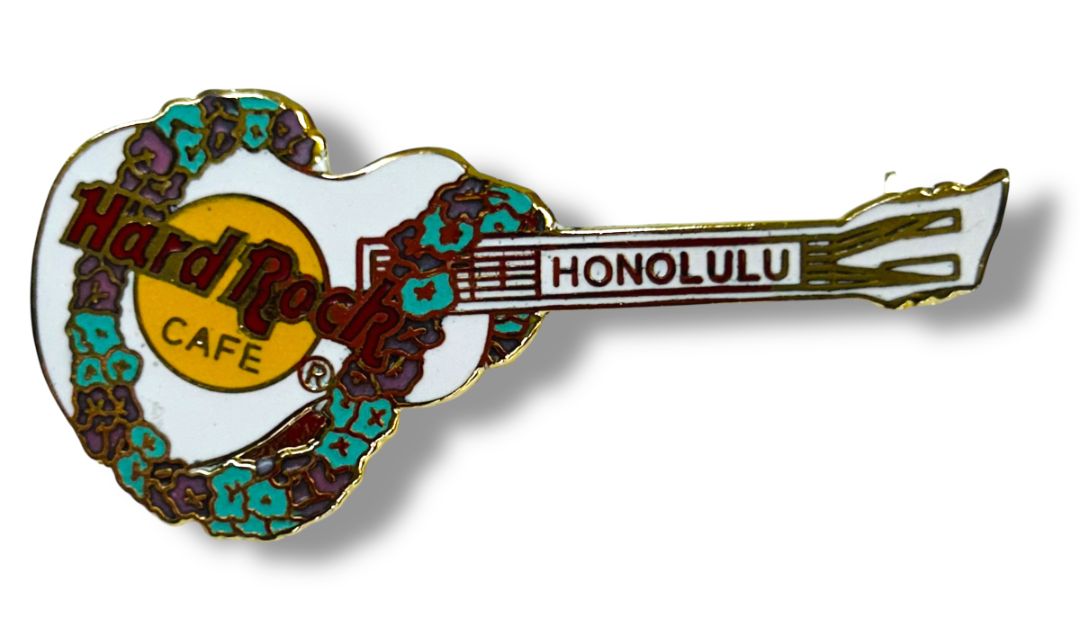 Lot of 7 Hard Rock Cafe Pins 2.25" Honolulu Philadelphia Toronto More