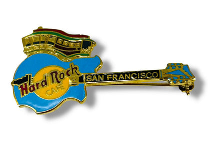Lot of 7 Hard Rock Cafe Pins 2.25" Honolulu Philadelphia Toronto More