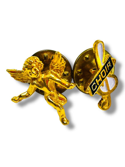 Lot of 7 Lapel Pins Dragon Wounded Warrior Angel Choir