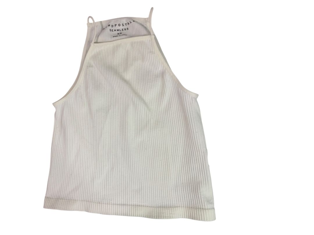 Size XS Aeropostale Womens Cream Ribbed Seamless Crop Cami